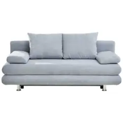 Schlafsofa in Mikrofaser Hellblau