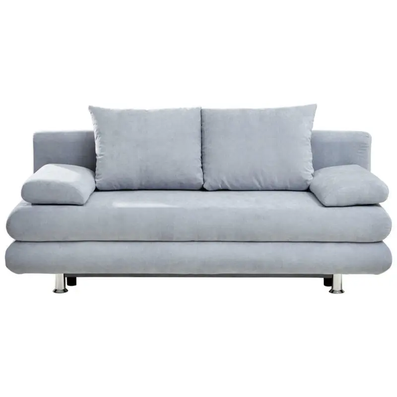 Schlafsofa in Mikrofaser Hellblau