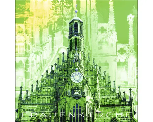 Glasbild Nürnberg III 50x50 cm