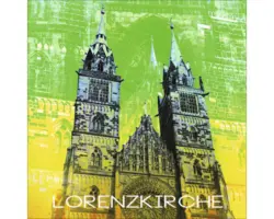 Glasbild Nürnberg XI 30x30 cm