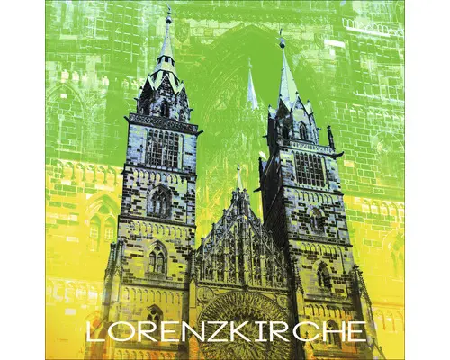 Glasbild Nürnberg XI 30x30 cm