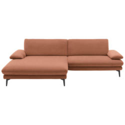 Ecksofa in Webstoff Orange