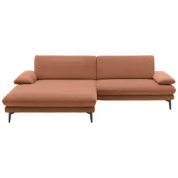 Ecksofa in Webstoff Orange