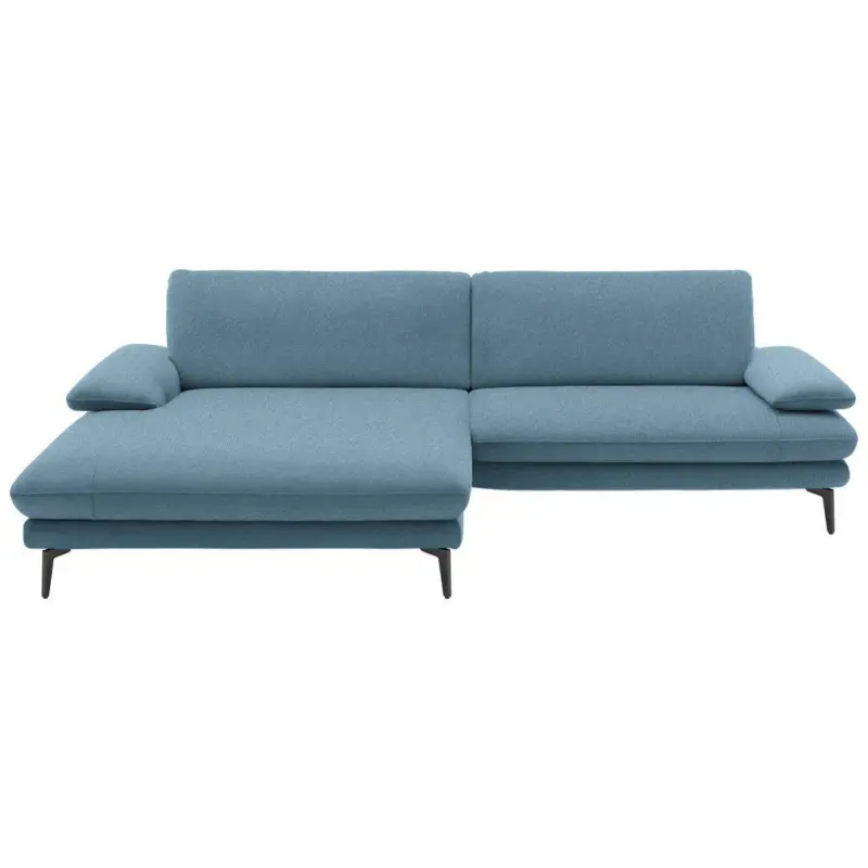 Ecksofa in Webstoff Blau