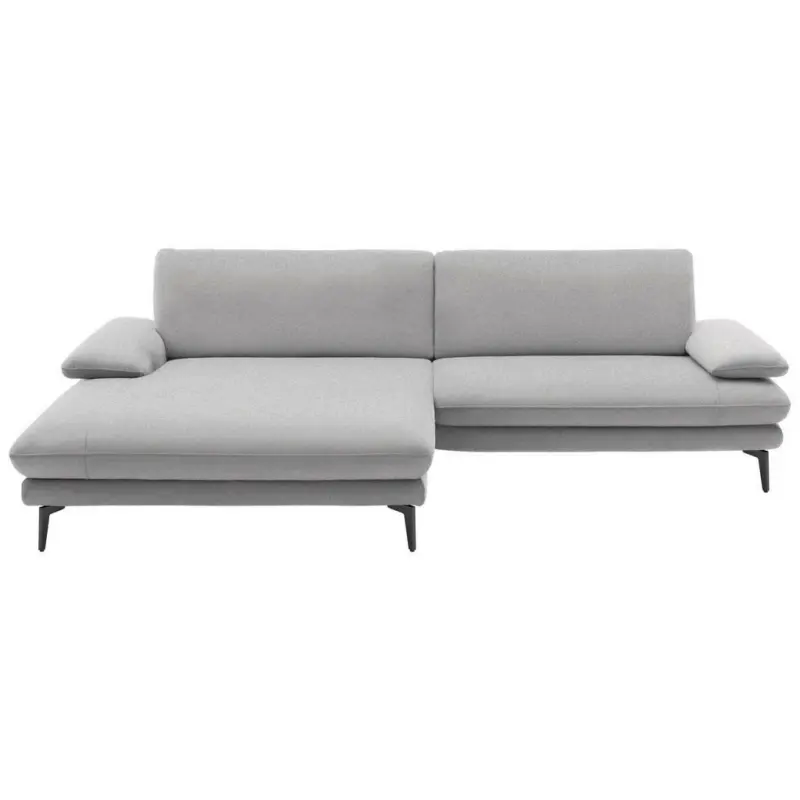 Ecksofa in Webstoff Hellgrau