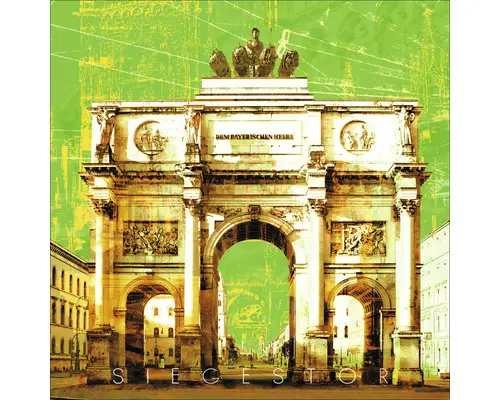 Glasbild München XI 30x30 cm