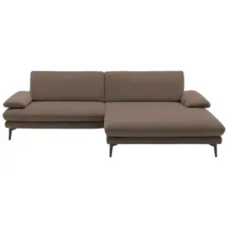 Ecksofa in Webstoff Braun