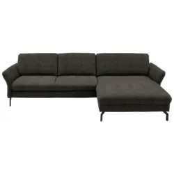 Ecksofa in Webstoff Braun