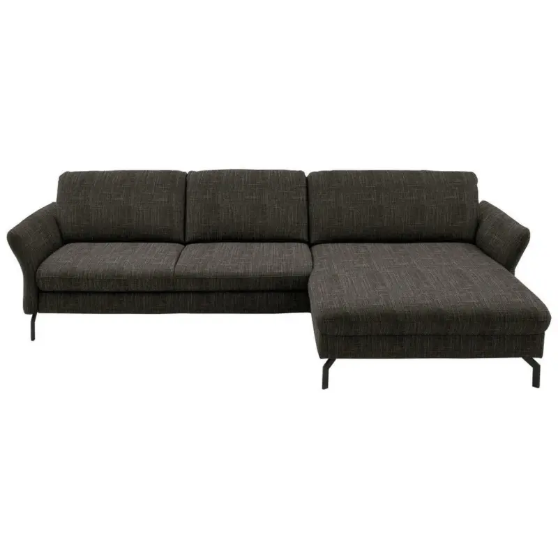 Ecksofa in Webstoff Braun