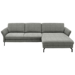 Ecksofa in Webstoff Grau