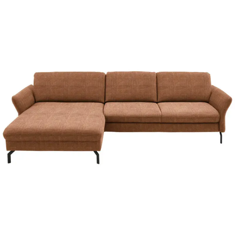 Ecksofa in Webstoff Orange