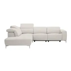 Ecksofa in Flachgewebe Beige