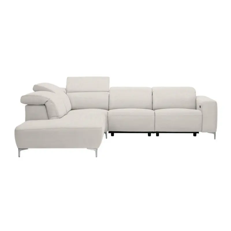 Ecksofa in Flachgewebe Beige