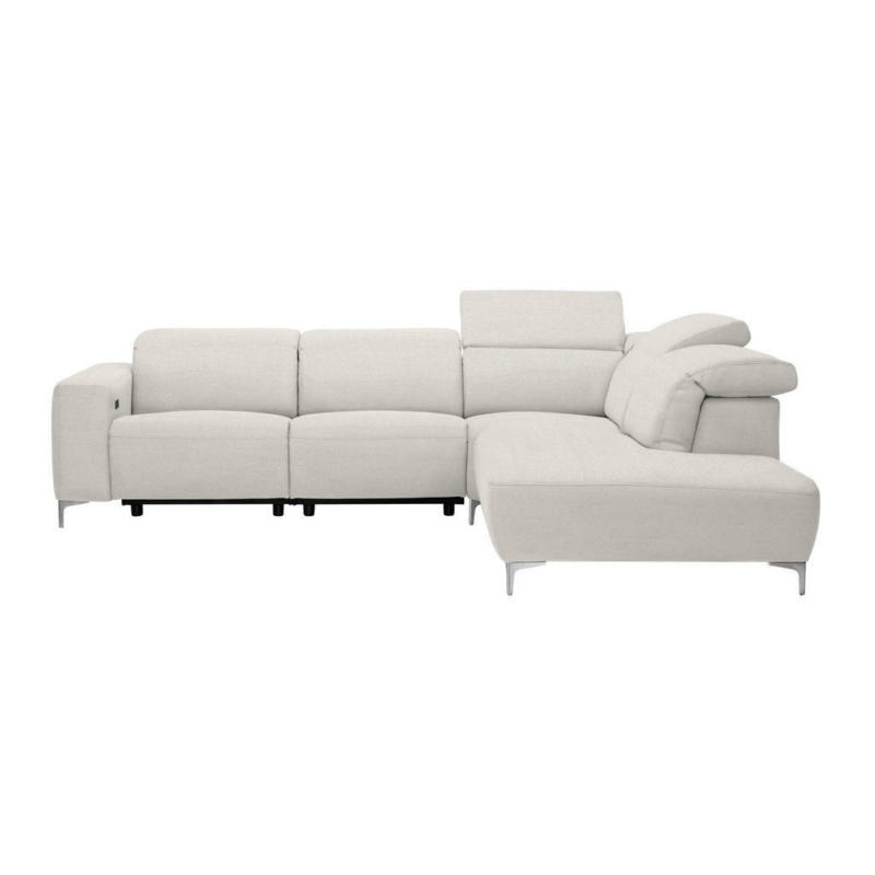 Ecksofa in Flachgewebe Beige