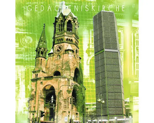 Glasbild Berlin II 30x30 cm