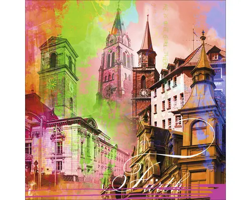 Glasbild Fürth IX 50x50 cm