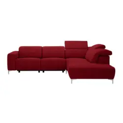 Ecksofa in Flachgewebe Rot