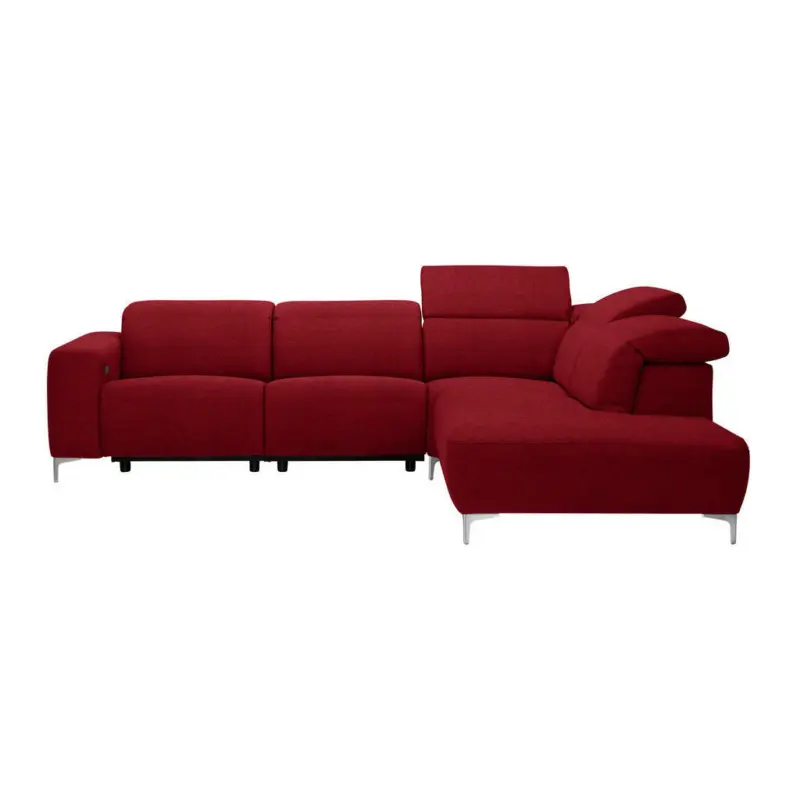 Ecksofa in Flachgewebe Rot
