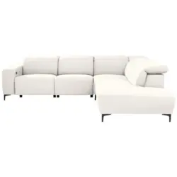 Ecksofa in Flachgewebe Beige