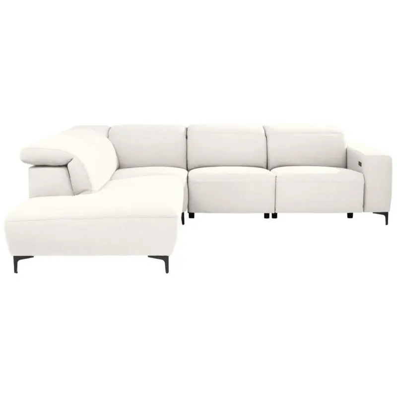 Ecksofa in Flachgewebe Beige