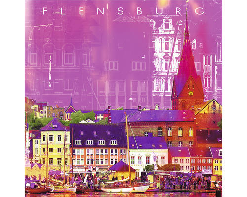 Glasbild Flensburg II 30x30 cm