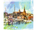 Hornbach Glasbild Flensburg VIII 30x30 cm