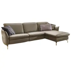 Ecksofa in Echtleder Fango