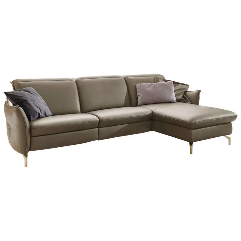 Ecksofa in Echtleder Fango