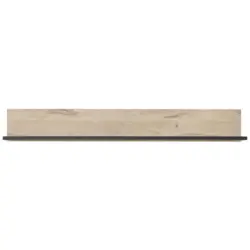 Wandboard in 160/22/24 cm Schwarz, Eichefarben