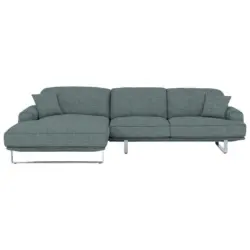 Ecksofa in Webstoff Anthrazit