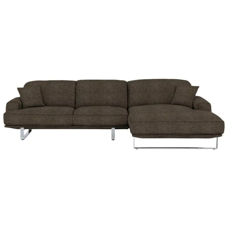 Ecksofa in Webstoff Mokka