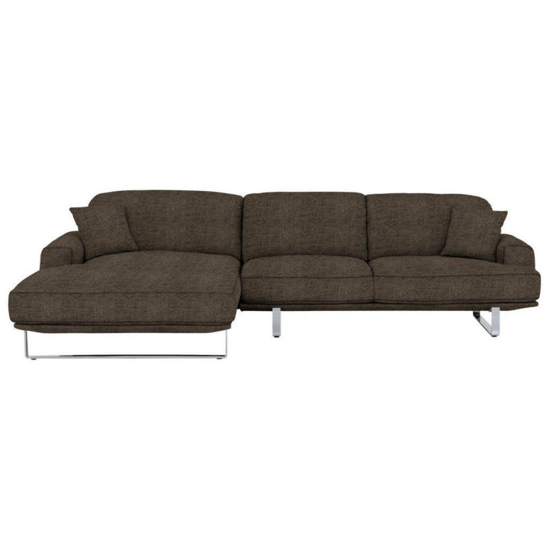 Ecksofa in Webstoff Mokka