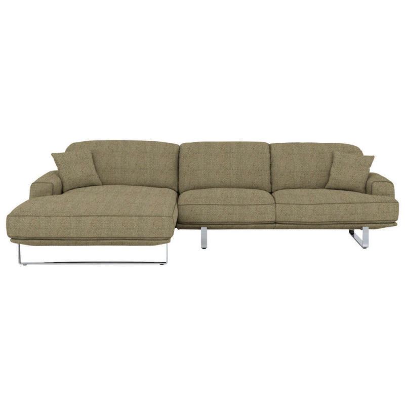 Ecksofa in Webstoff Braun