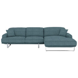 Ecksofa in Webstoff Blau