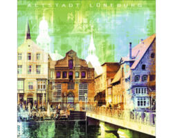 Glasbild Lüneburg I 50x50 cm