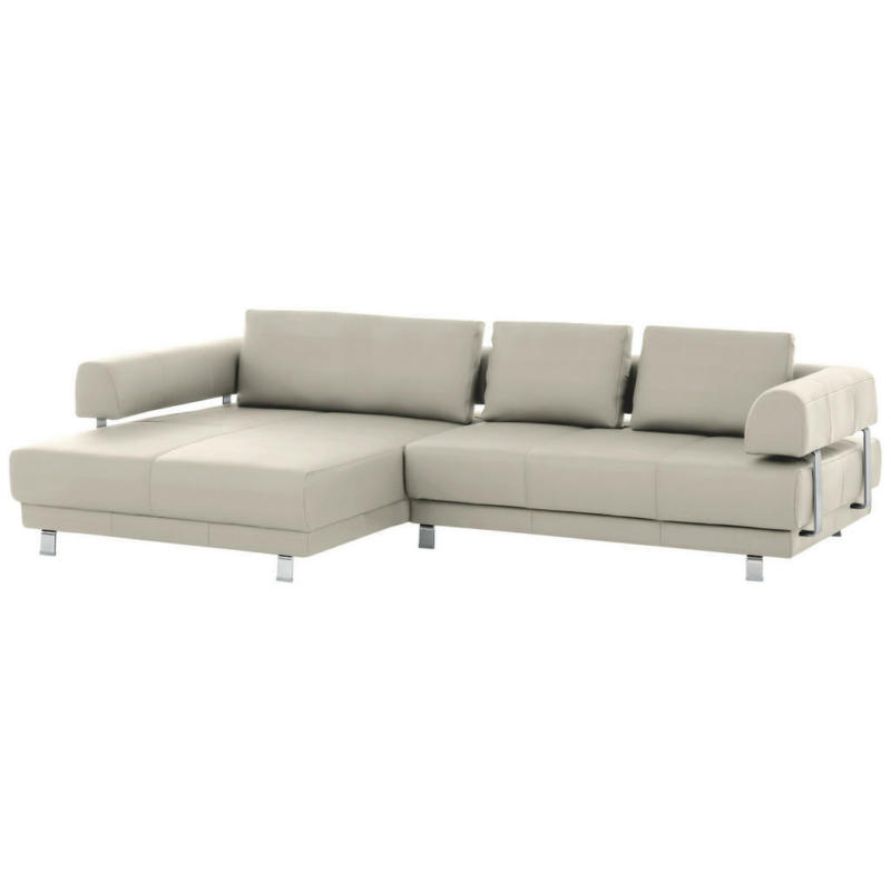 Ecksofa in Echtleder Creme