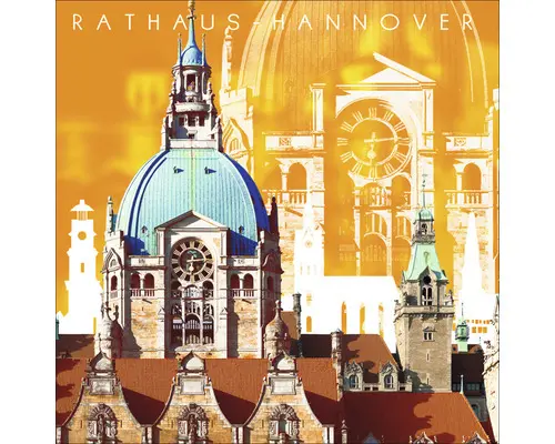 Glasbild Hannover VII 20x20 cm