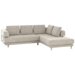 Ecksofa in Chenille Creme