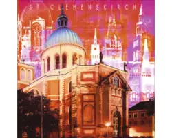 Glasbild Hannover II 20x20 cm