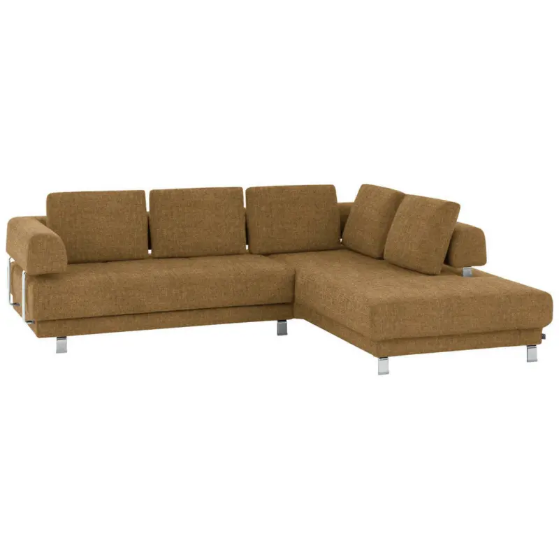 Ecksofa in Chenille Honig