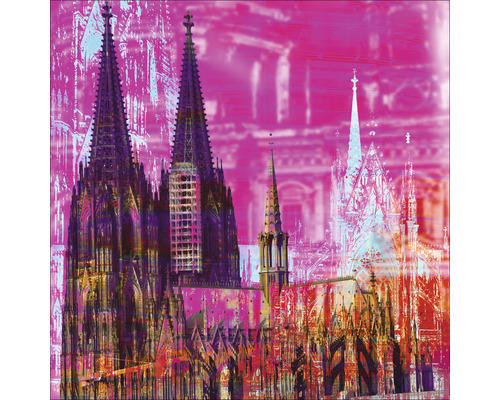 Glasbild Köln IX 30x30 cm