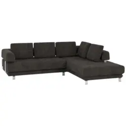 Ecksofa in Chenille Braun