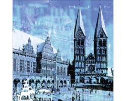 Glasbild Bremen V 50x50 cm