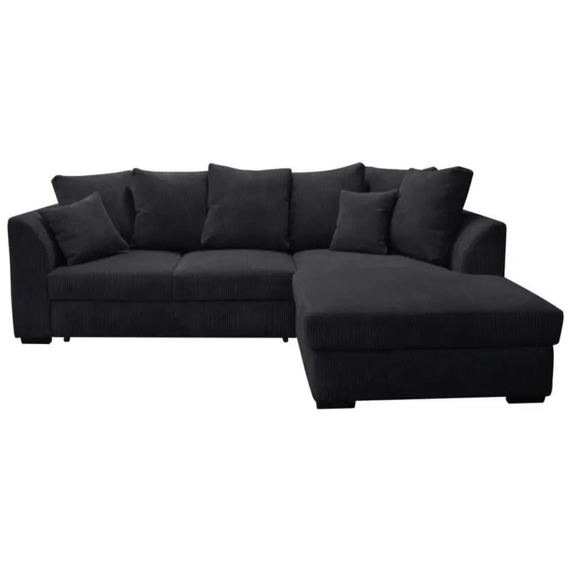 Ecksofa in Kord Schwarz