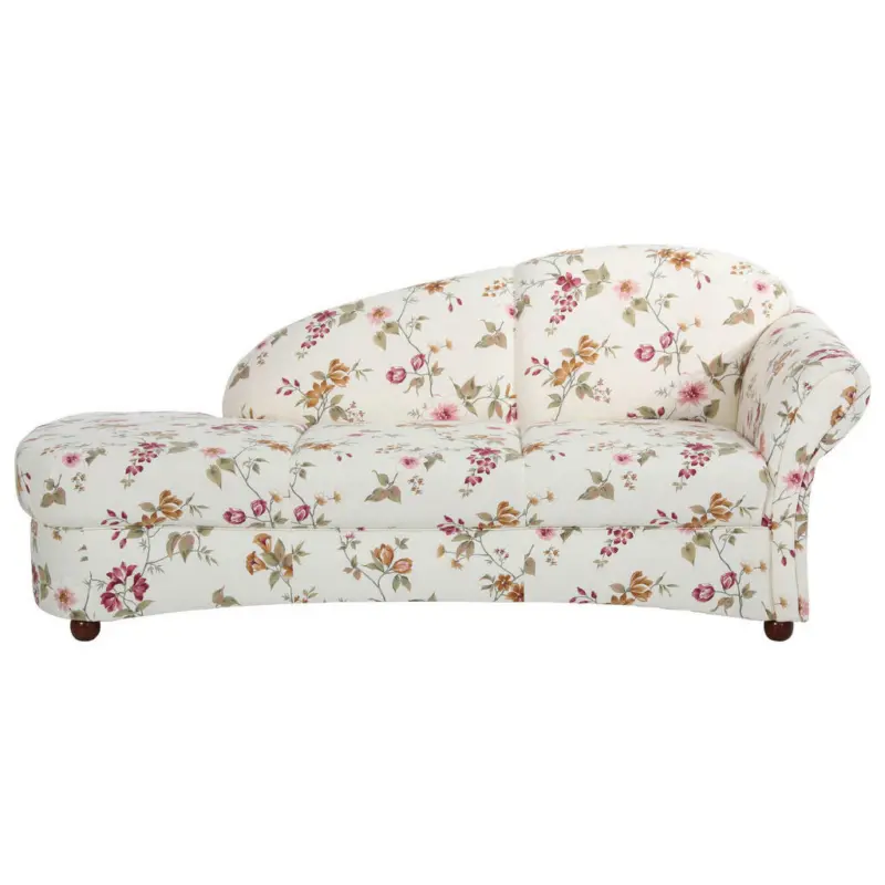 Récamiere in Flachgewebe Rot, Weiß