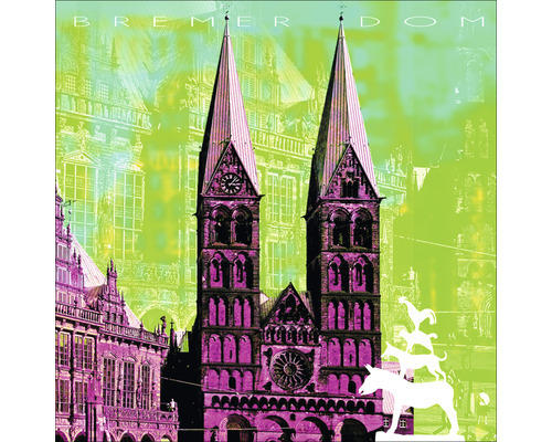 Glasbild Bremen II 20x20 cm