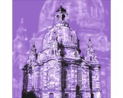 Glasbild Dresden VI 20x20 cm
