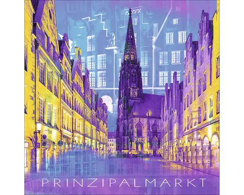 Glasbild Münster VII 20x20 cm