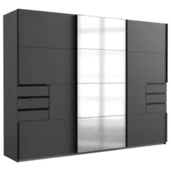 Schwebetürenschrank in Anthrazit