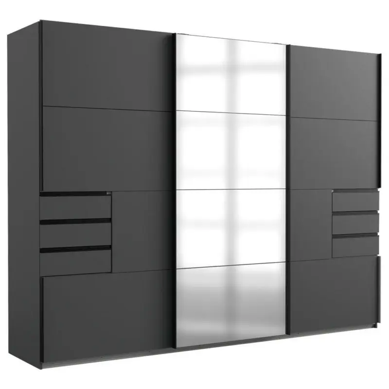 Schwebetürenschrank in Anthrazit